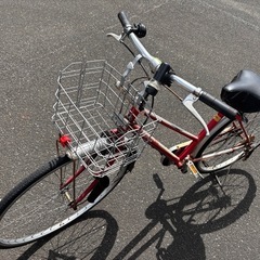 自転車 26インチ　赤の画像