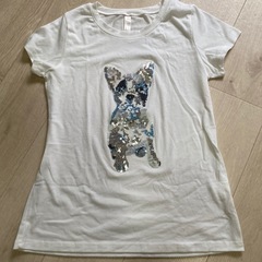 フレブル画スパンコール装飾　Tシャツ