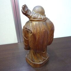 木彫 木彫り 木像 天然木 布袋様 布袋尊 置物 オブジェ 縁起物 高さ 約37cm 中古 札幌市東区 新道東店の画像
