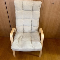 椅子 リクライニング 木製アーム WAC-L ベージュの画像