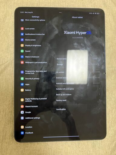 Xiaomi Pad 6S Pro 本体