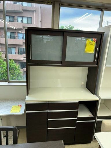 J5187 食器棚　ブラウン