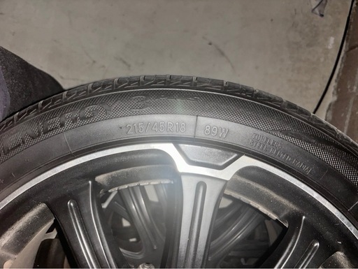タイヤホイールセット ALGERNON アルジェノン フェニーチェ TOYO 215/45R18 製造22年 