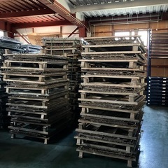 メッシュパレット中古(大) サイズ（外）：1200×1000×890(mm)の画像