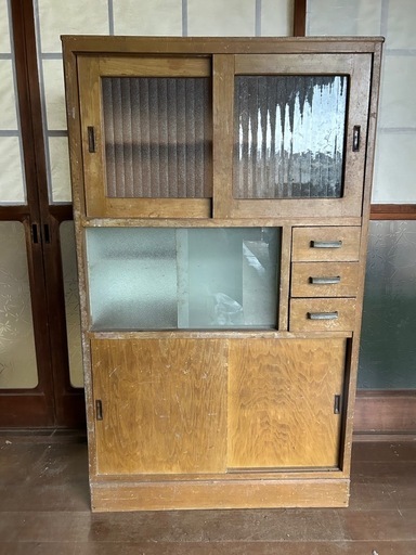 食器棚 飾り棚 昭和レトロ 収納棚 和家具 レトロ キャビネット