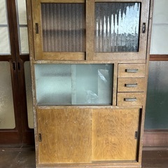 食器棚 飾り棚 昭和レトロ 収納棚 和家具 レトロ キャビネット 