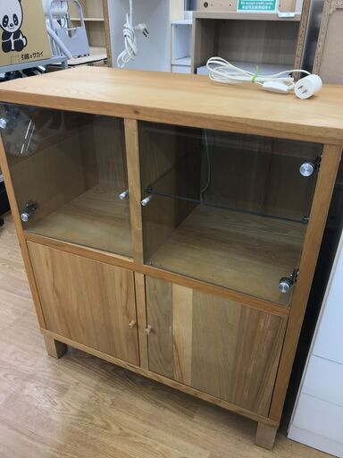 ★ジモティ割あり★ IKEA    照明付き収納棚   おしゃれ   H91×W80×D40  クリーニング済み KJ6019