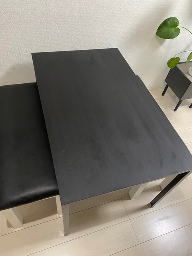 ダイニングテーブルセット　ベンチチェア2セット