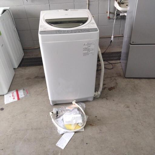 TOSHIBA 全自動洗濯機 AW-7G6 113 L グランホワイト 7kg 通電確認済 ホース、取扱説明書付 東芝 家族 ファミリー 洗濯機