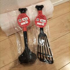 【未使用】ディズニー　ミニー　おたまとフライ返しの画像