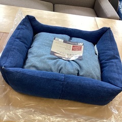 美原店　新品　ペット　犬　猫 ジッピー　デニム　(ZD-01)スクエアベッド　S ベッドの画像