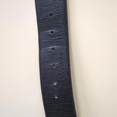 DONNAKARAN　ダナキャラン　型押しカーフベルト　ブラック　イタリア製の画像