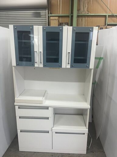 【D-225】ホワイト食器棚 キッチンボード 中古 激安
