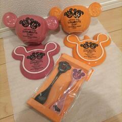 【未使用】ディズニーハロウィン　ミッキーミニーティースプーン＆スーベニア食器の画像