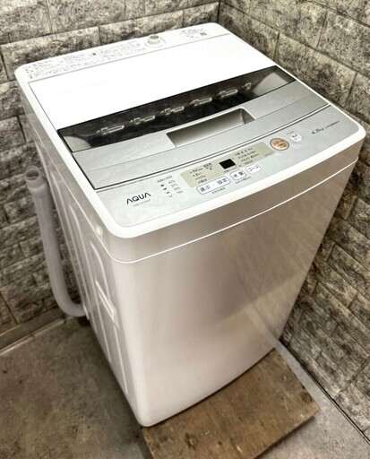 【美品】2年おまとめ★大阪送料無料★3か月保障付き★洗濯機★2019年★アクア★4.5kg★AQW-S45H★S-335