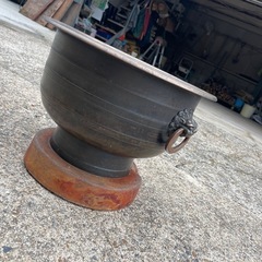 【骨董品】銅製　火鉢