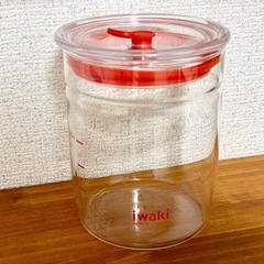 【美品】iwaki ガラスキャニスター550mL 耐熱ガラス 密...