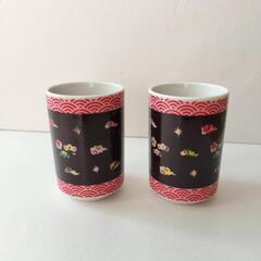 ♥️新品未使用♥️湯呑み　デザイン　新品未使用　和柄　松竹梅　青...