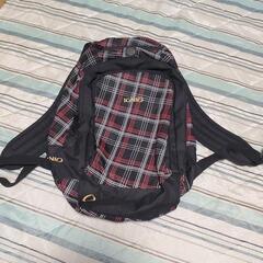 チェック柄｜リュックサック｜デイパック｜赤黒｜26L 