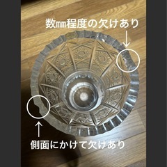 訳あり　カットガラスの花瓶　HAND CRAFTED YUGOSLAVIAクリスタル24% の画像