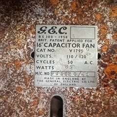【GO-160】GEC ゼネラルエレクトリックカンパニー 扇風機 BS-380の画像