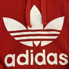 アディダスオリジナルス adidas originalsレディース スウェット　パーカー M 赤　トレーナー   プルオーバーの画像