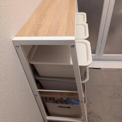 バスルーム棚＋収納ボックス9個の画像