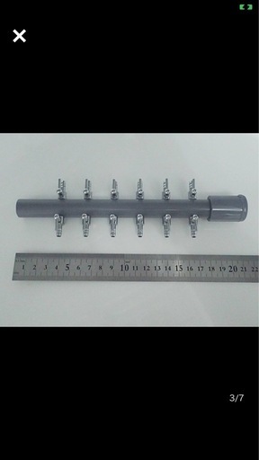 《取引成立》アクアリウム 水槽 ブロアーエアーポンプ 安永 AP-60★塩ビ12連コック付き