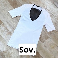 Sov.  ソブ レディース シースルー 半袖 Tシャツ 夏服 ...