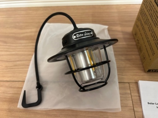 LED充電式ランタン　木製ローチェア