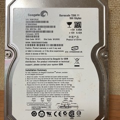 内臓ハードディスク　シーゲイト　500GB  動作確認済み