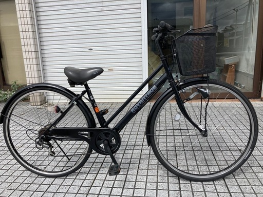 【27インチ自転車】6段変速　LEDオートライト付　前後新品ブリヂストンタイヤ❗️チェーン、前カゴ、鍵新品❗️スペアキーあり　若林自転車　膳所店　SALE中❗️