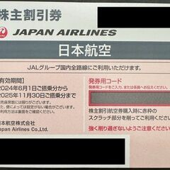【交渉中】株主割引券　株主優待券　航空券半額