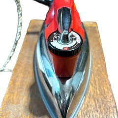 【昭和レトロ】三菱電機 自動アイロン A-506 木箱付き インテリア アンティーク 動作品 の画像