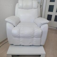 電動リクライニングチェア　シフォン(ホワイト)