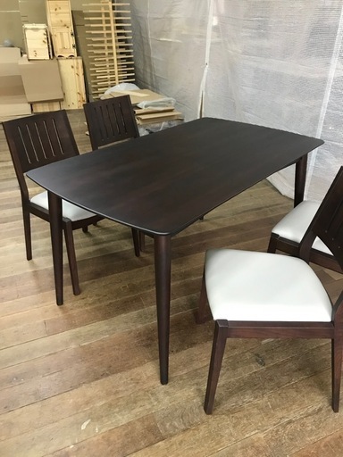 大塚家具　ダイニングセット　135センチテーブル　再塗装　張替え済み　リニューアル品