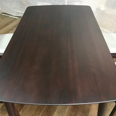 大塚家具　ダイニングセット　135センチテーブル　再塗装　張替え済み　リニューアル品の画像