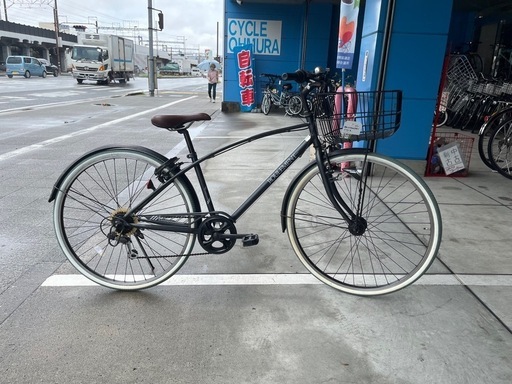 【完売御礼】【大人用】整備済 サカモトテクノ ルールマン 身長160cm程度 27型外装6段ギア 中古自転車 シティ軽快車 ガンメタ色 <自転車のオオムラ 静岡店>