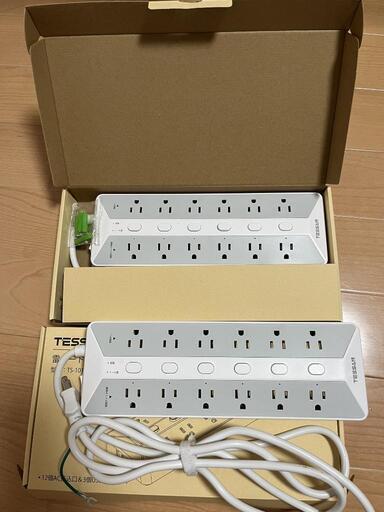 【TESSAN】１つ1500円！2つまとめても可能！電源タップ 12個口 USBポート3つ付き 売ります！