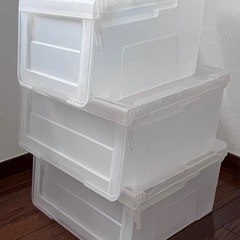 プラスチック収納ケース5個セット　の画像