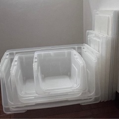 プラスチック収納ケース5個セット　の画像