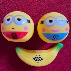 【値下げ！】ミニオンズ　音がなるおもちゃ　ソフトトイ　3個セット