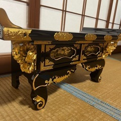 【新品】仏壇経机　仏壇小机　経机　若葉経机の画像