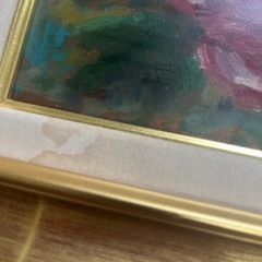 油絵 静物画 約幅36×奥行5×高さ28.5 cm 作者不明 油彩 高級額の画像