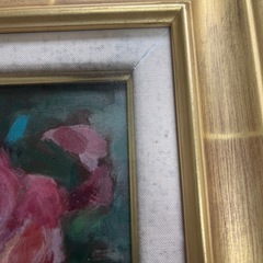 油絵 静物画 約幅36×奥行5×高さ28.5 cm 作者不明 油彩 高級額の画像
