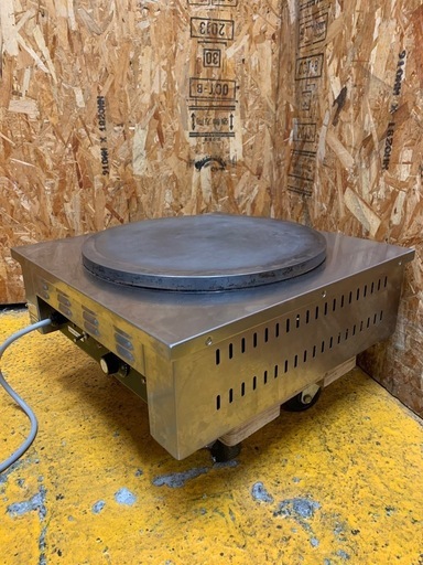 a(6632) エイシン 電気クレープ焼き機 EC-2000 W500D500H190 3相200V 業務用 クレープ 焼き面41cm
