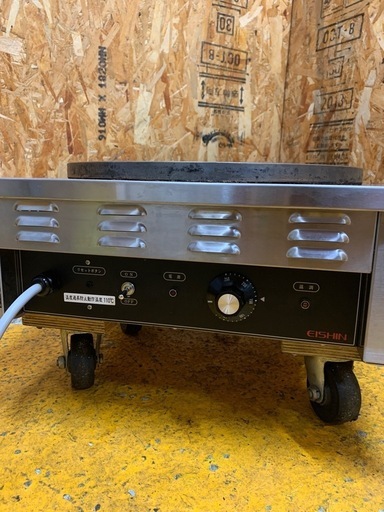 a(6632) エイシン 電気クレープ焼き機 EC-2000 W500D500H190 3相200V 業務用 クレープ 焼き面41cm