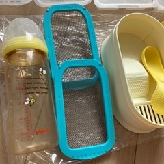 （写真追加あり）離乳食準備セット　哺乳瓶　哺乳瓶ケース　ミルクストッカーの画像