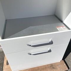  札幌限定■高橋木工所 レンジ台 レンジボード 食器棚 ハイタイプ 幅70cm 高さ180cm ピット70キッチン ホワイトの画像