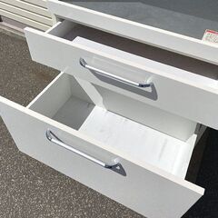  札幌限定■高橋木工所 レンジ台 レンジボード 食器棚 ハイタイプ 幅70cm 高さ180cm ピット70キッチン ホワイトの画像